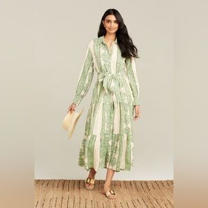 Roller Rabbit Green Berrino Sonora Maxi Dress Size XS